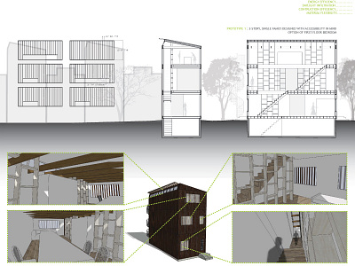 Manucatured Housing Prototype affordable housing architectural design architectural rendering floorplan