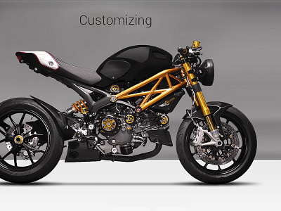 Ducati Monster Custom custom motorcycle photo retouch