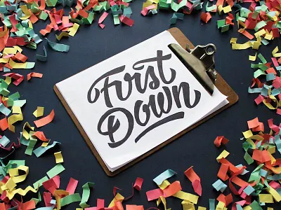 Stupor Bowl brush brush lettering brush script football hand lettering lettering paper sports type typography