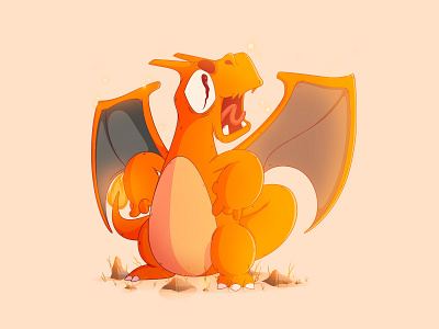 Charizard | #6 6 charizard gaming illustration monster nintendo pocket pokemon