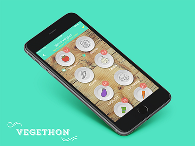 Stanford University Vegethon Mobile App app design diet health interface ios lifestyle mobile stanford stats tracking vegetable