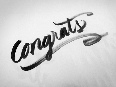 Congrats, Antonio & Michael! brush congrats dribbble hand lettering invites lettering script