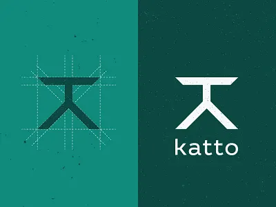Katto logo draft katto logo logotyp minimal roof smart symbol typography