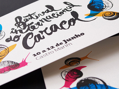 Festival Internacional do Caracol art direction caligraphy cmyk graphic handscript overprint type typography