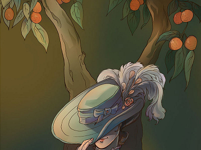 Blood Orange Witch hat horror illustration