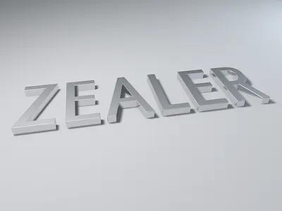 ZEALER 3d cinema 4d font logo type typeface typographic typography