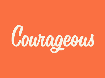 Courageous brush script hand lettering lettering script typography vector