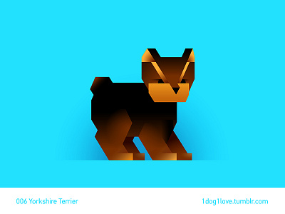 Yorkshire terrier animal cute design dog flat illustration illustrator puppy yorkshire terrier