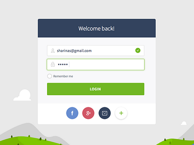 Login Form flat form login minimal simplicity ui user interface