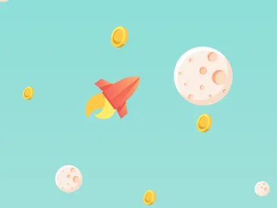 Explore illustration rocket sketch