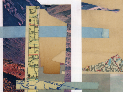 On the Land collage land landscape maps paper