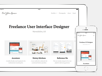 New year, new portfolio. mobile first portfolio responsive ui web