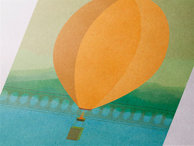 Hot air balloon graphic design illustration