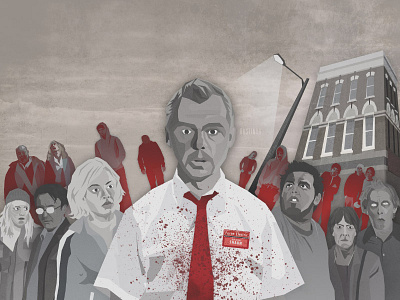 You've Got Red On You illustration movie shaun of the dead sotd