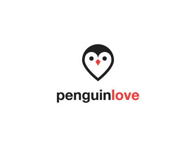 PenguinLove logo love penguin