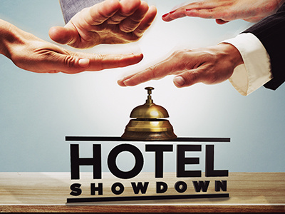 Hs Dribbble bell hands hotel photoshop