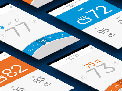 Smart Thermostat control custom mobile smart thermostat ui