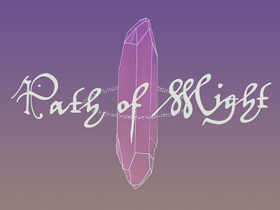 Path of Might lettering band crystal design identity lettering logo metal