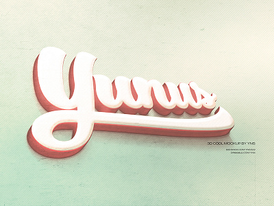 Cool Logotype Mockup - Free for you :) 3d cool mockup modern