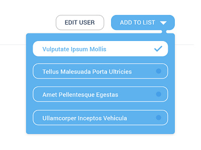 List add check dropdown edit list ui user