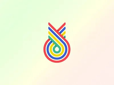 Swirl On Open abstract logo primary colors