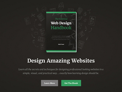 Web Design Handbook book cover ebook handbook landing page sales page