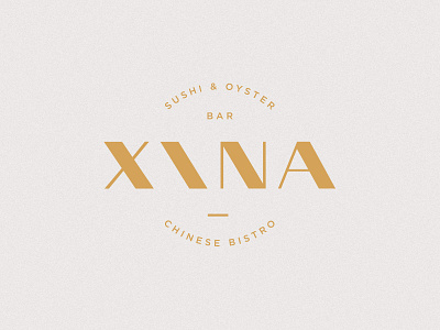 Xina branding custom logo restaurant sushi type typography