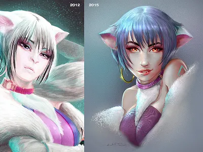 Ouka .hack Revisited .hack anthro digital painting drawing drawthisagain fanart photoshop ouka portrait
