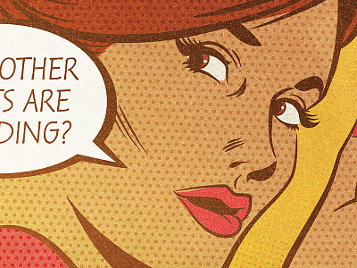 Chocolate Affair Poster Detail comic vintage
