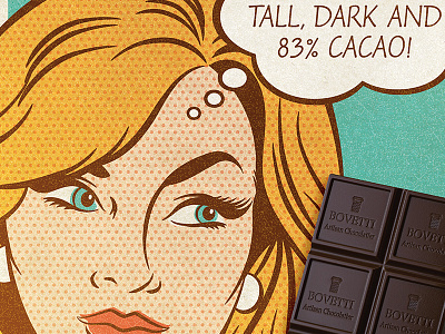 Chocolate Affair Poster Detail comic vintage