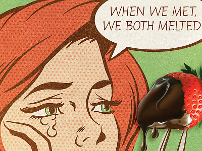 Chocolate Affair Poster Detail comic vintage