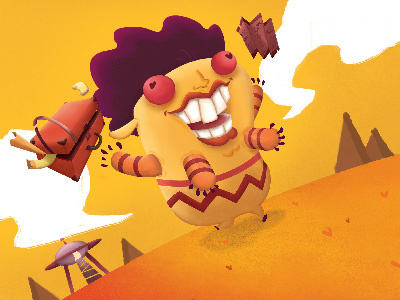 The Fortune Cookie 1 alien illustrated book wip yellow