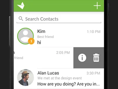 View Info, Add Notes, Online/Offline add bittorrent bleep chat contact delete info messages notes ui unread ux