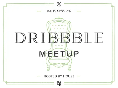 Dribbble Meetup at Houzz! chair dribbble furniture houzz illustration line meetup regal typography
