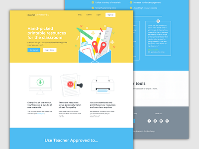 Teacher Approved bright css flat html responsive ui ux web design website