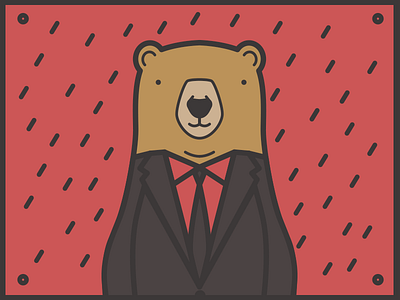 Bear animal bear design flat illustration vector