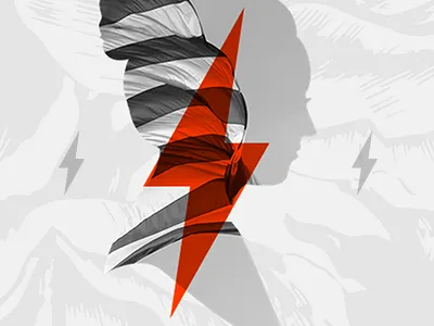 New American Muscle flag flower lightning texture