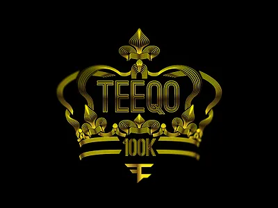 Teeqo crown gold king lines