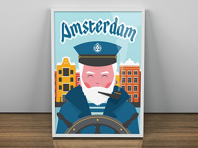 Amsterdam illustration poster