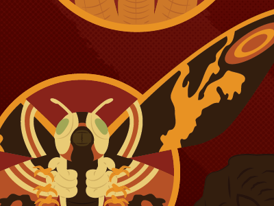 Mothra godzilla illustration pop culture