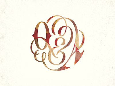 "Q&A" Collab Series handlettering monogram vintage