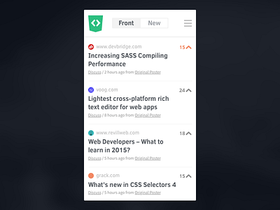 Front-end Front Mobile clean css3 feed front end frontend html5 list mobile news responsive vote website