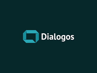 Dialogos chat communication dialog logo mark symbol