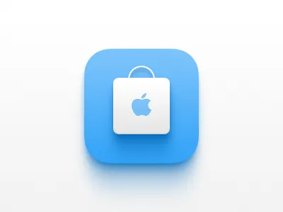 Apple Store app apple apple store blue icon light shopping