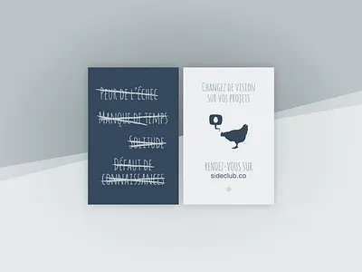 Sideclub : side-project fans community business card community flat illustrator side project