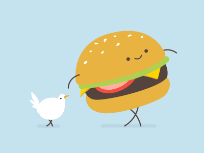 Walking Cheeseburger burger cheeseburger chicken gif hamburger walking cycle