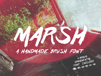 Marsh Hand Drawn Font brush creative market font hand drawn type typography