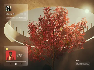 Seamless UI in an Immersive Space ar design minimal spatial ui ux vr