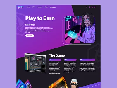 Unique gaming platform for Extraction crypto crypto earnings crypto gaming crypto gaming platform crypto gaming platform design cryptocurrency integration extraction futuristic gaming gamified finance interface gaming economy gaming nfts gaming platform ui design modern ui nft trading play to earn platform purple and black design realistic gaming ui ui ux ux