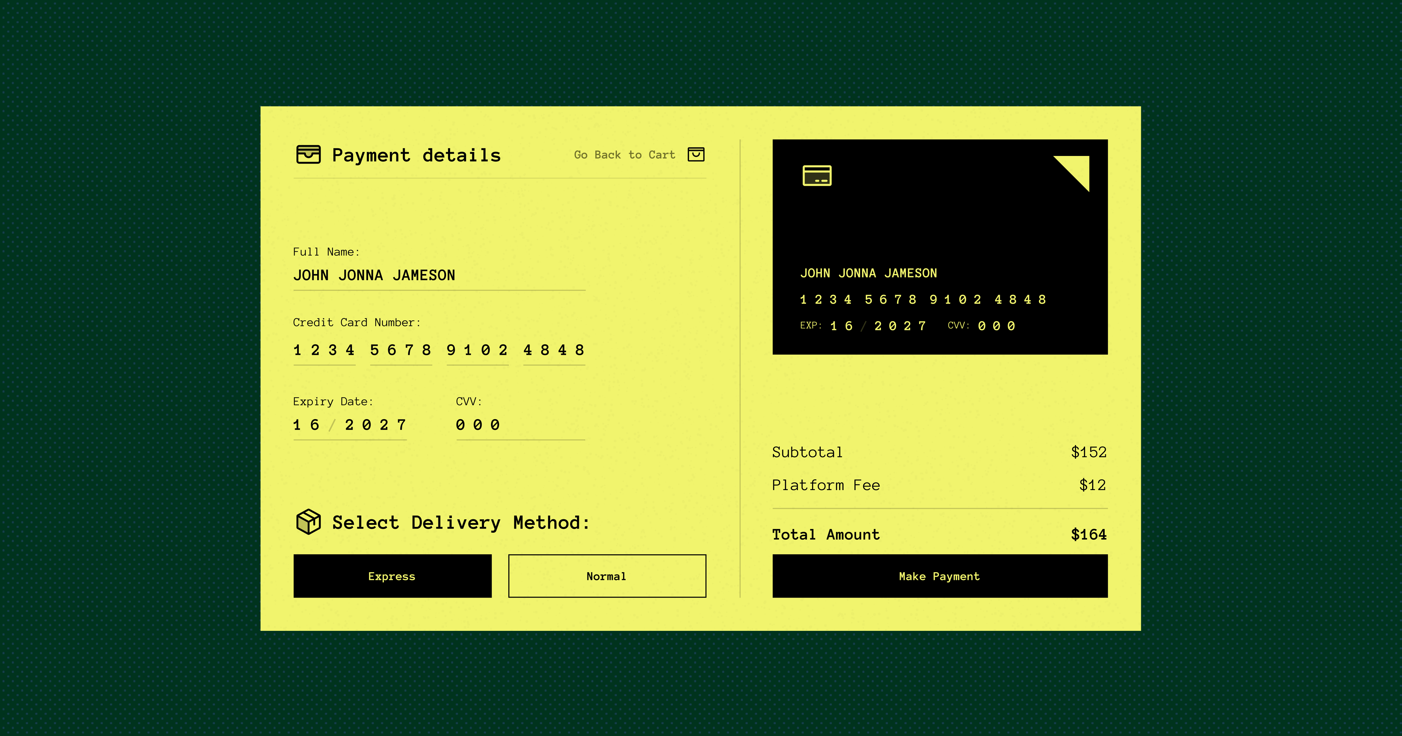 Credit Card Checkout | #dailyui002 branding design graphic design ui uiux user